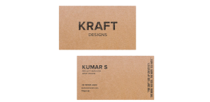 Печать визиток на крафтовой бумаге